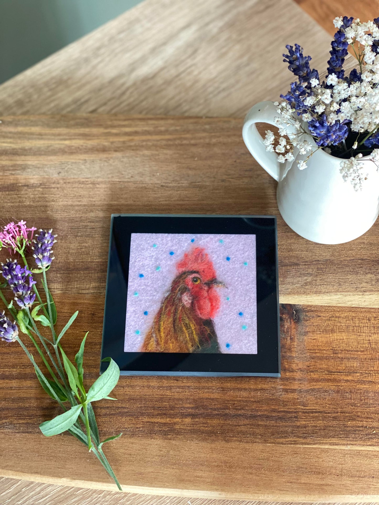 Glass Coaster - Chicken - Farmyard Collection