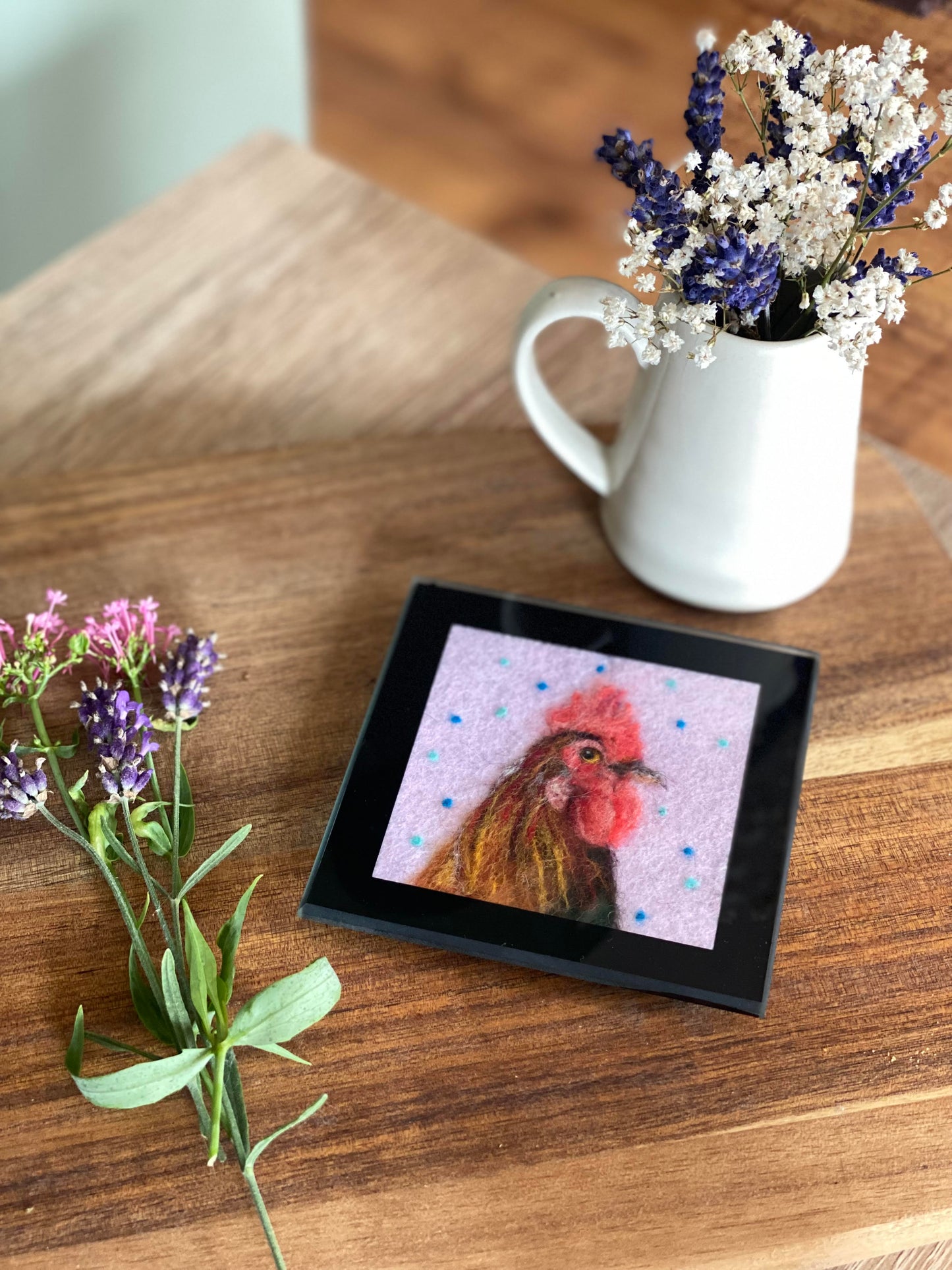 Glass Coaster - Chicken - Farmyard Collection