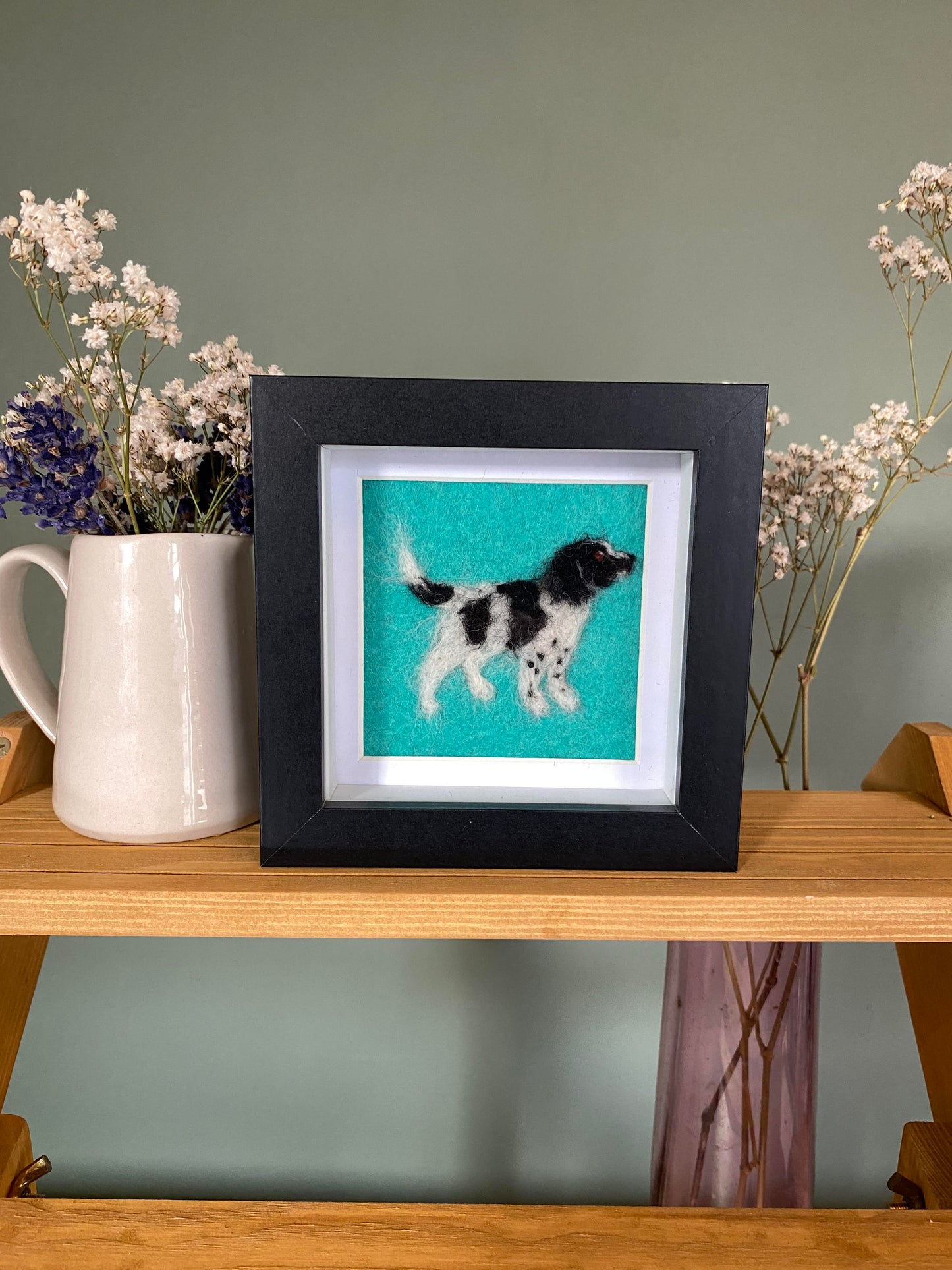 Cocker/Springer Spaniel - Black&WHite (1) - Mini Original