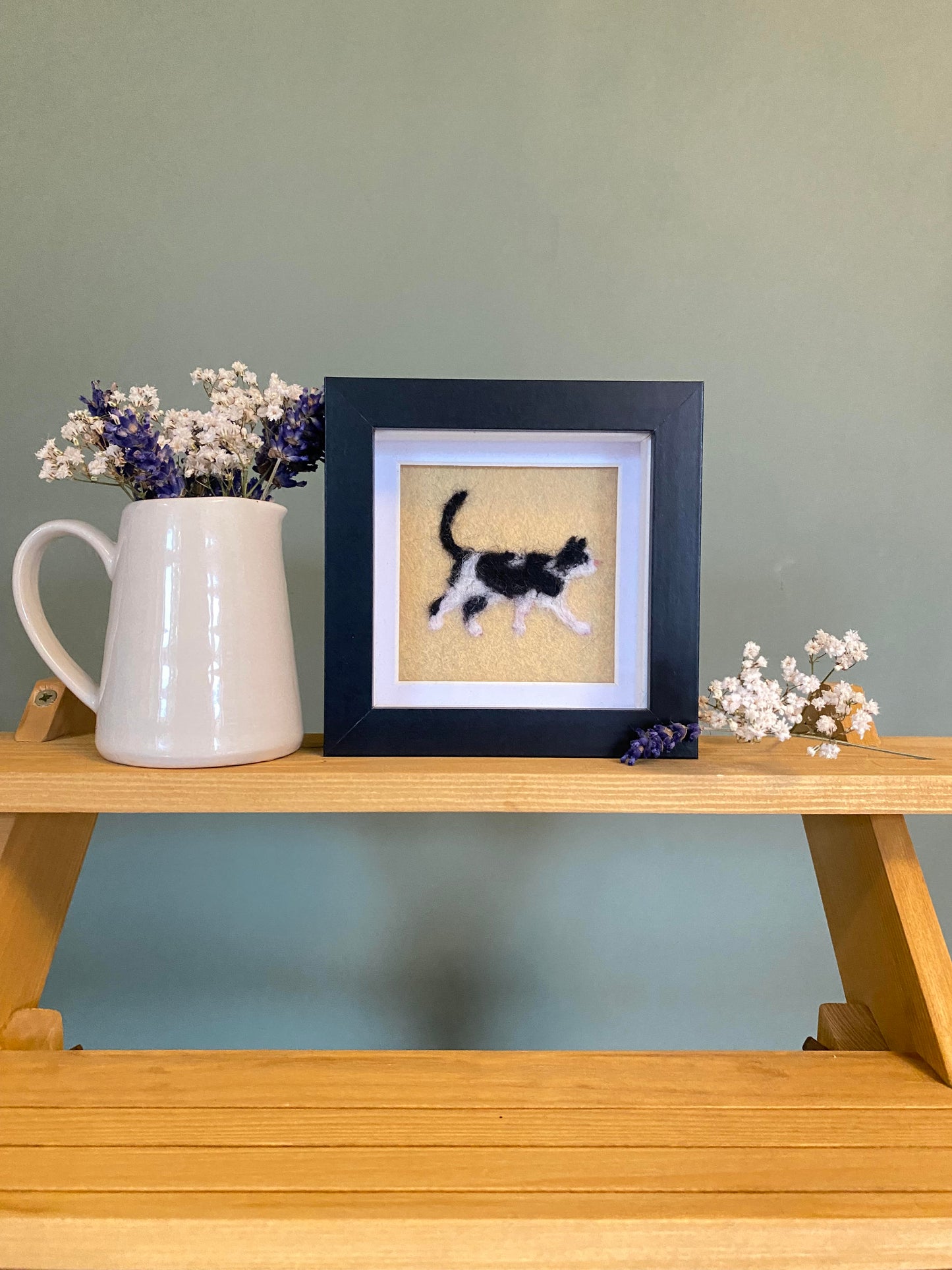 Black & White Cat (SH, 2) - Mini Original