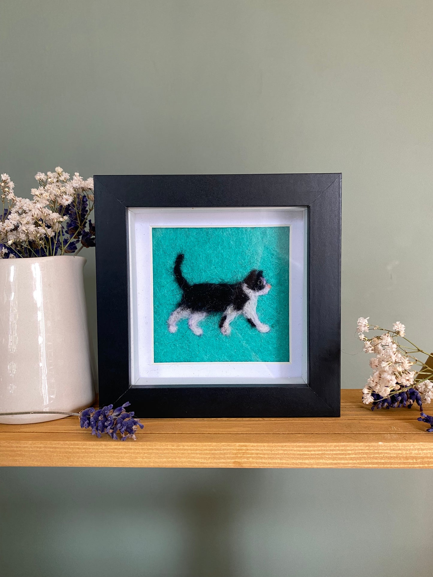 Black & White Cat (SH, 3) - Mini Original