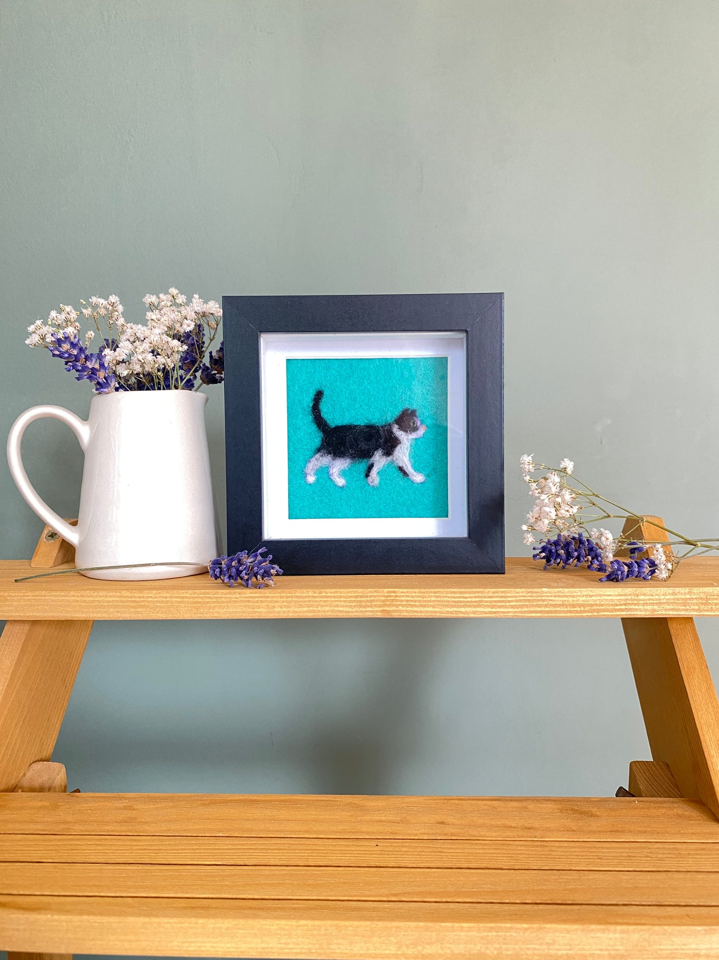 Black & White Cat (SH, 3) - Mini Original