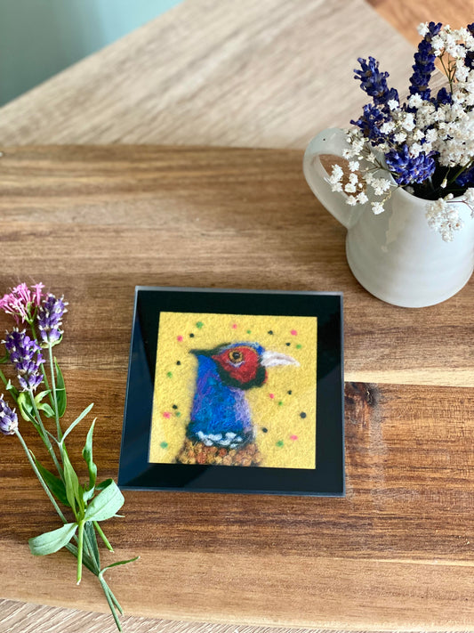 Glass Coaster - Pheasant - British Wildlife Collection